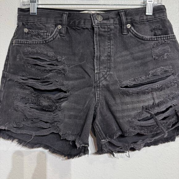 Free People Montero Black Maggie Distressed Shorts Sz 26 NWT - Picture 4 of 13